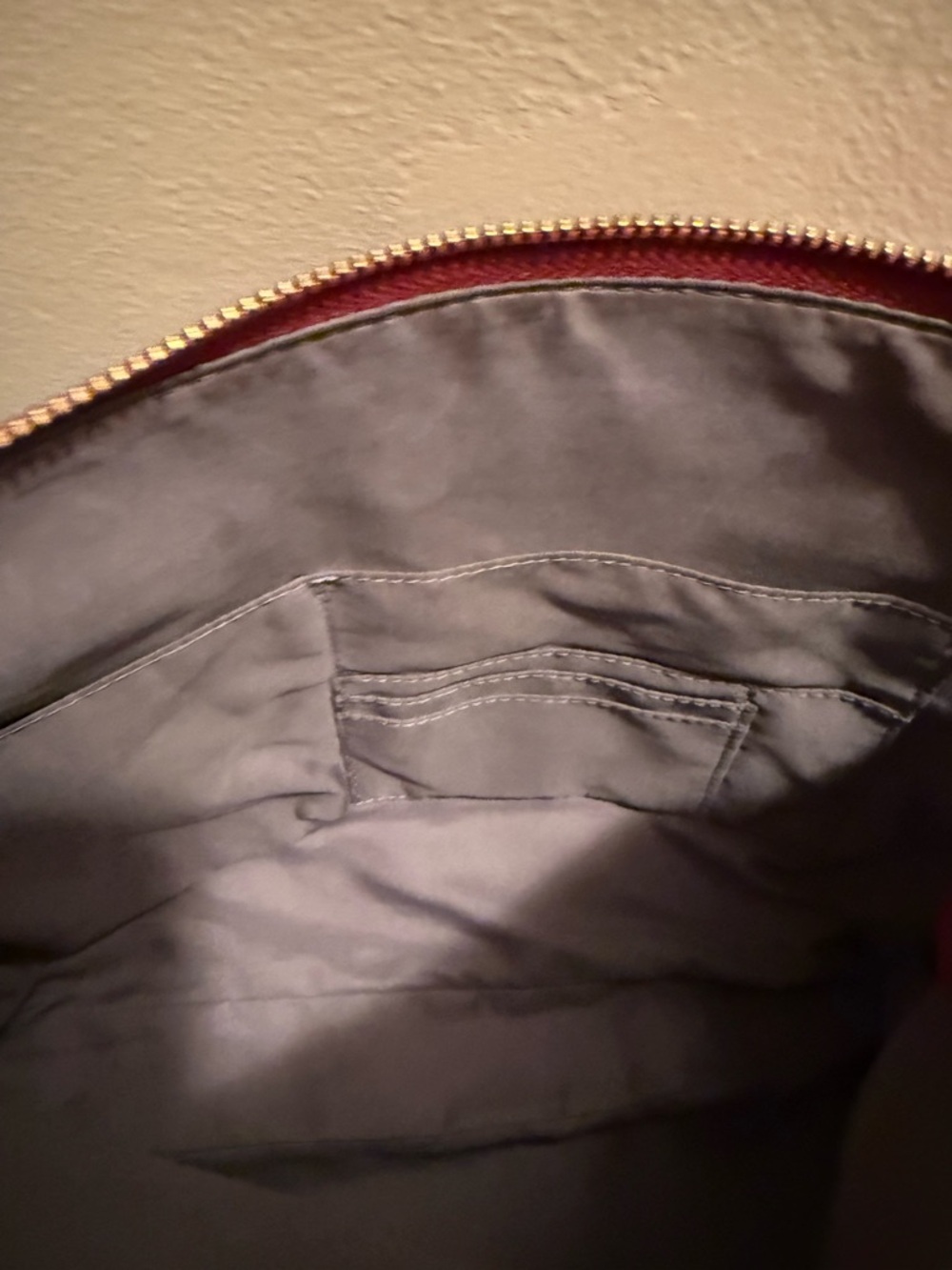 Fossil Elise Double Zip Fuchsia Pebbled Leather  Crossbody Shoulder Bag EUC - Picture 10 of 10